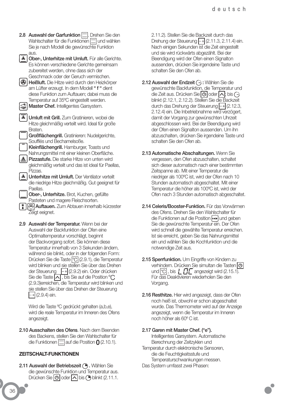 Fagor 6H-755CX User Manual | Page 38 / 114