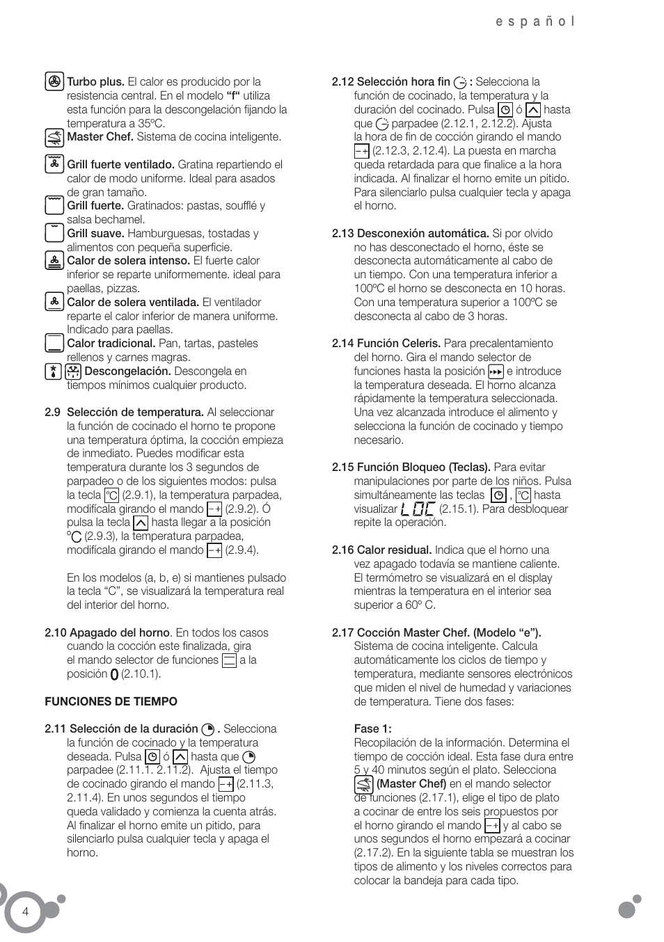 Fagor 6H-755CX User Manual | Page 6 / 114