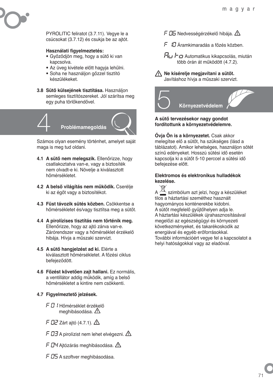 Fagor 6H-755CX User Manual | Page 73 / 114