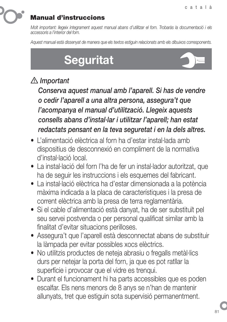 Seguritat | Fagor 6H-755CX User Manual | Page 83 / 114