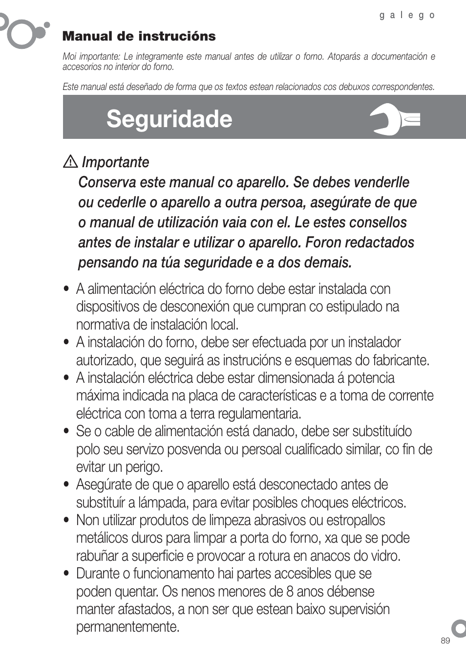 Seguridade | Fagor 6H-755CX User Manual | Page 91 / 114