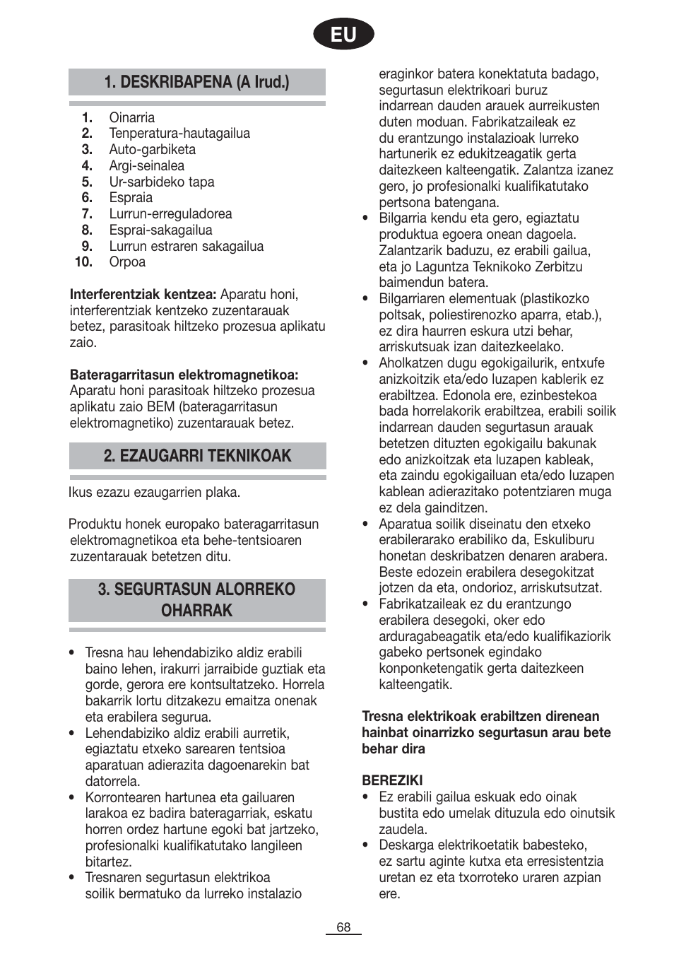 Fagor PL-2700 User Manual | Page 69 / 73