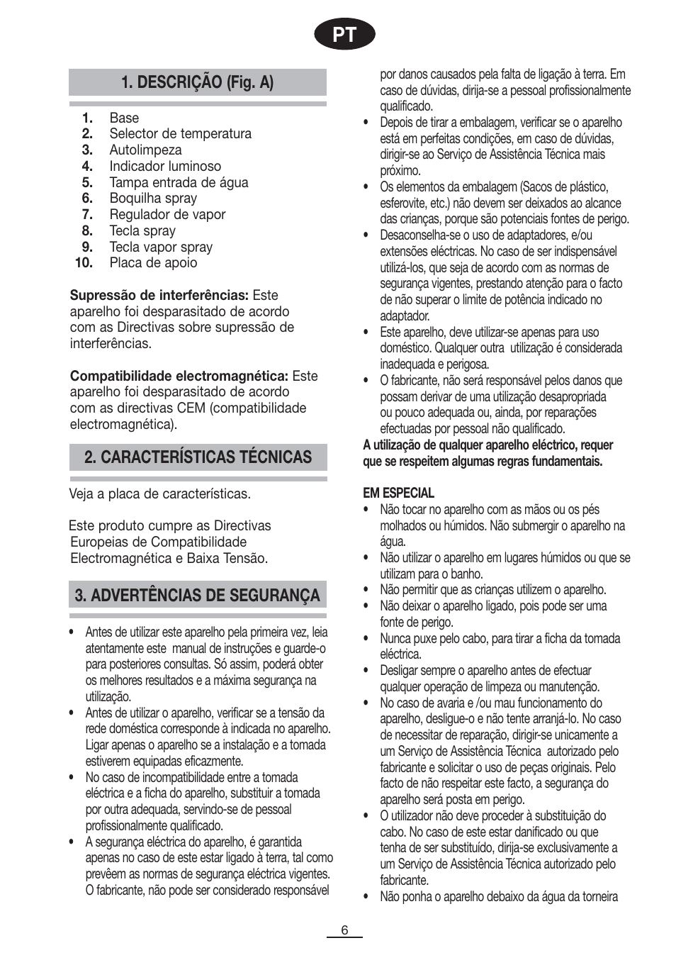 Descrição (fig. a) | Fagor PL-2700 User Manual | Page 7 / 73