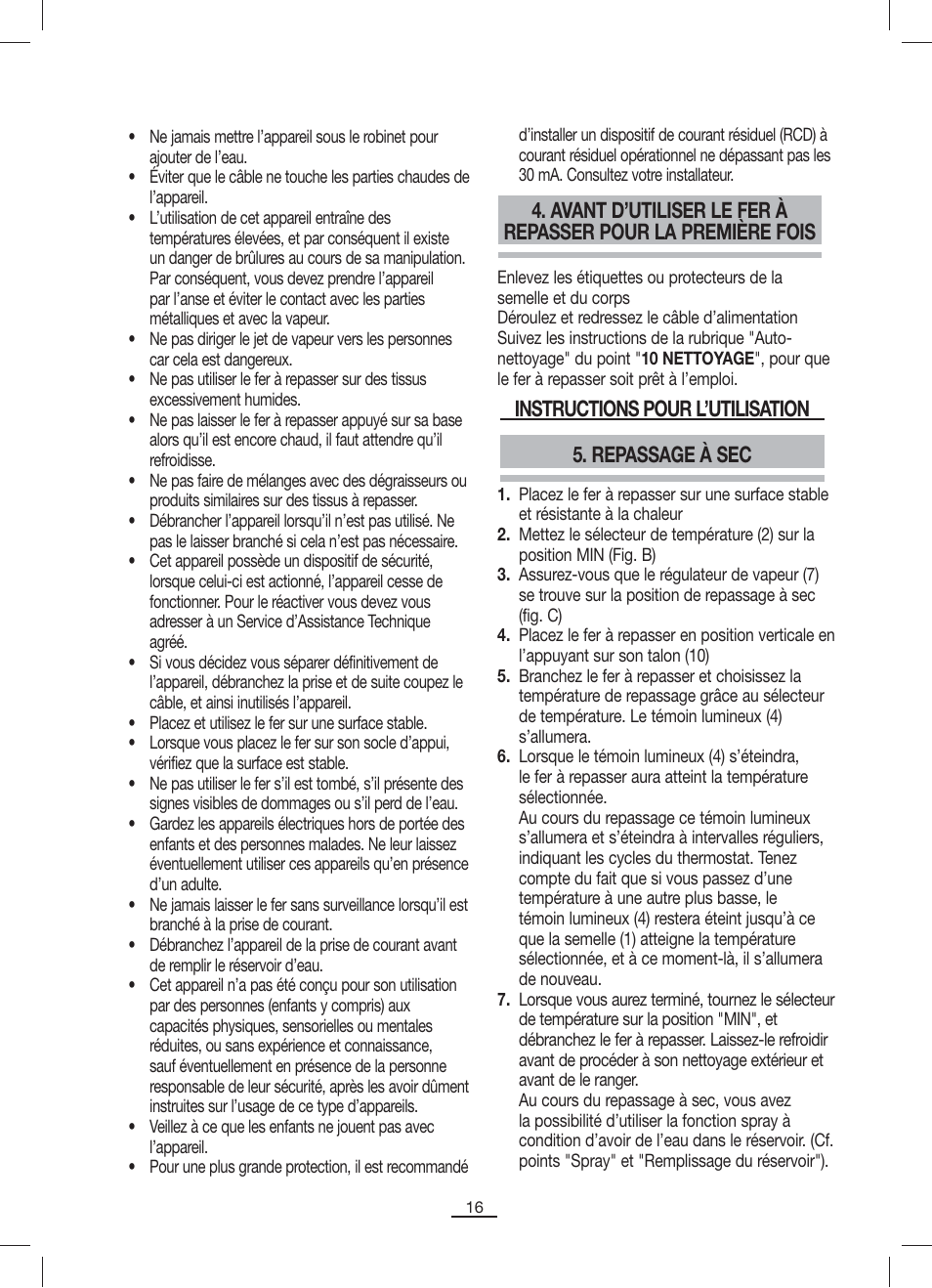 Instructions pour l’utilisation | Fagor PL-2205 User Manual | Page 17 / 68