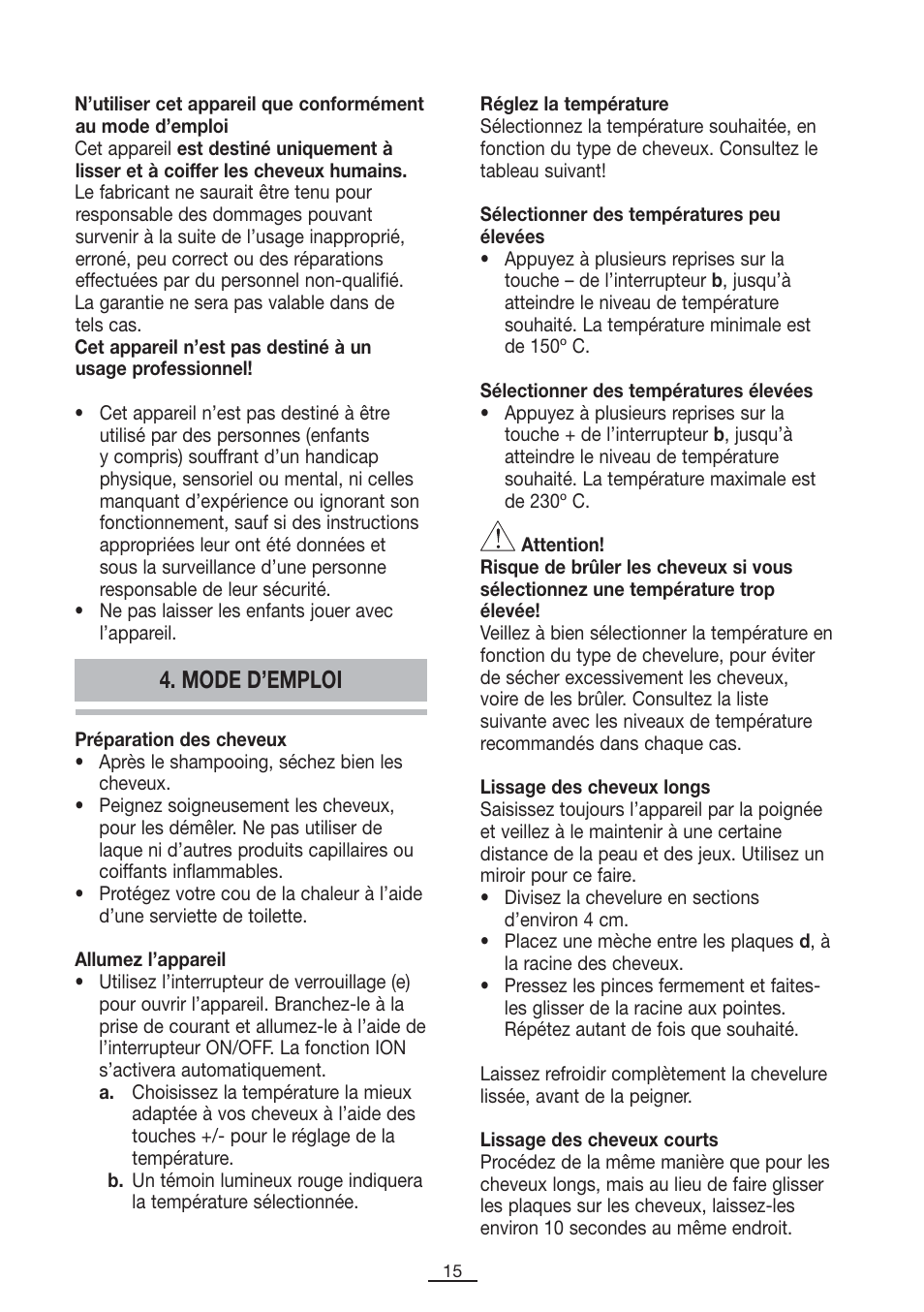 Mode d’emploi | Fagor PP-100 User Manual | Page 16 / 46