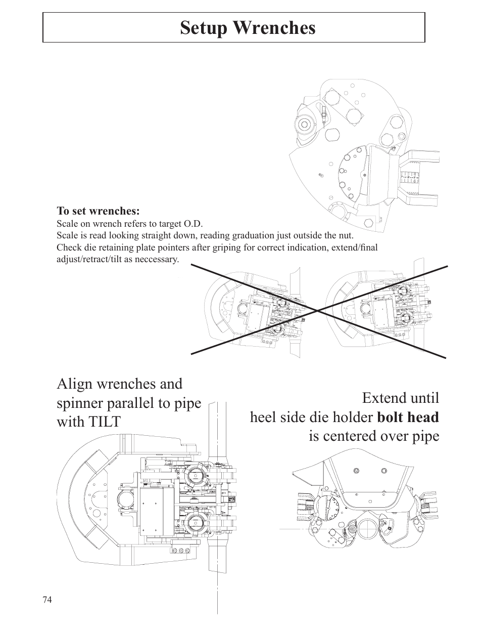 Setup wrenches | Hawk Industries T-Wrex Jr. Manual Serial Numbers 104 to 110 User Manual | Page 74 / 81