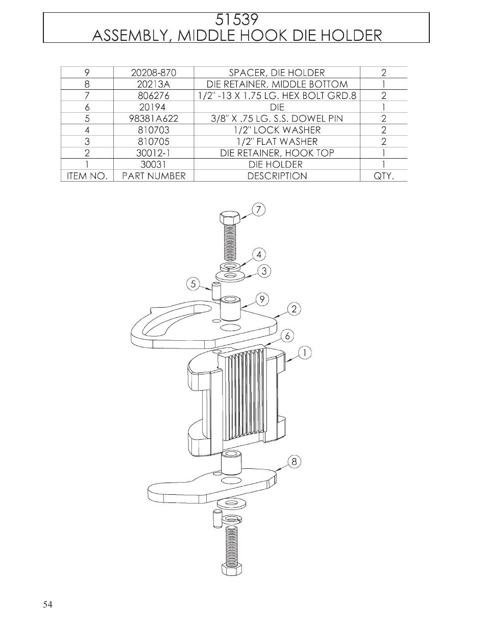 Hawk Industries T-Wrex Jr. Manual Serial Numbers 111 to 118 User Manual | Page 54 / 81
