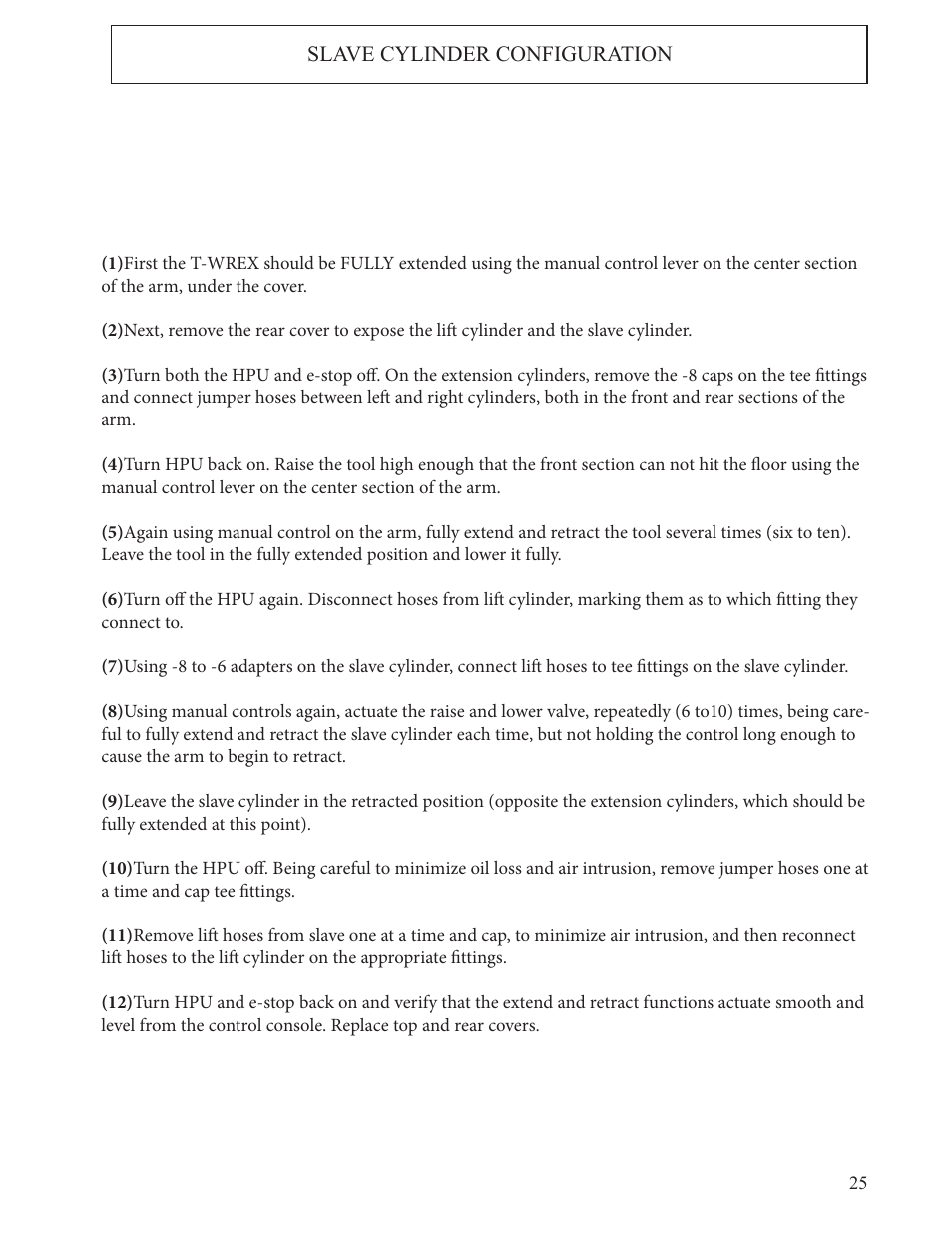 Hawk Industries T-Wrex Sr. Manual Serial Numbers 100 to 105 User Manual | Page 25 / 79