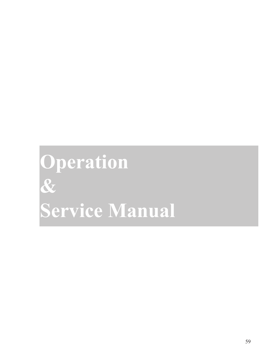 Operation & service manual | Hawk Industries T-Wrex Sr. Manual Serial Numbers 100 to 105 User Manual | Page 59 / 79