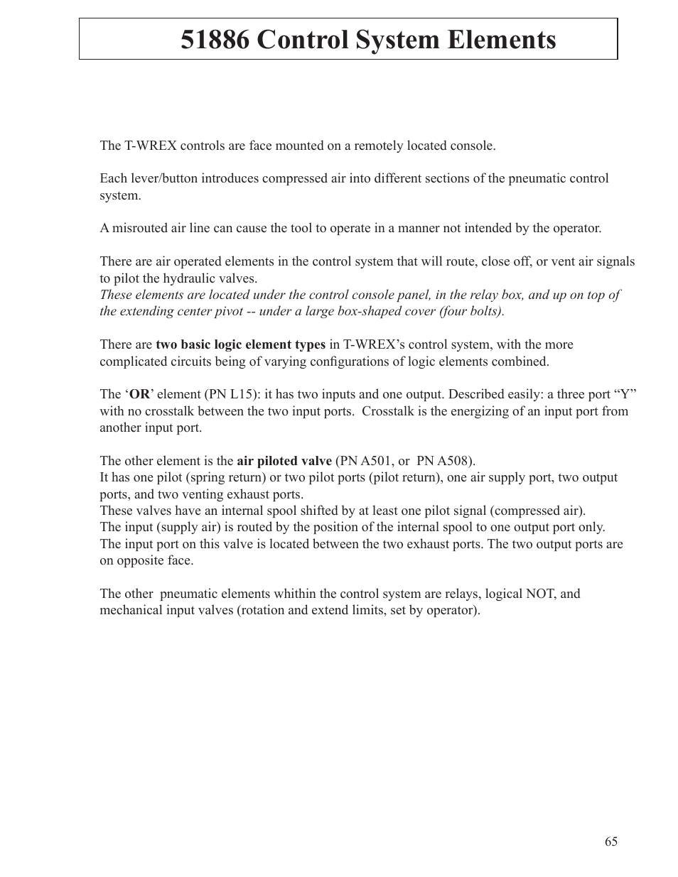 Hawk Industries T-Wrex Sr. Manual Serial Numbers 100 to 105 User Manual | Page 65 / 79