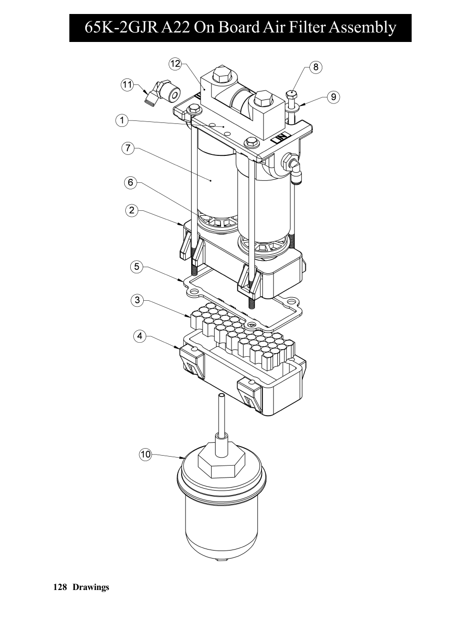 65k-2gjr bottom heel die holder assembly | Hawk Industries Hawkjaw Jr. Manual 65K-2GJR Serial Numbers 10 to 20 User Manual | Page 128 / 151