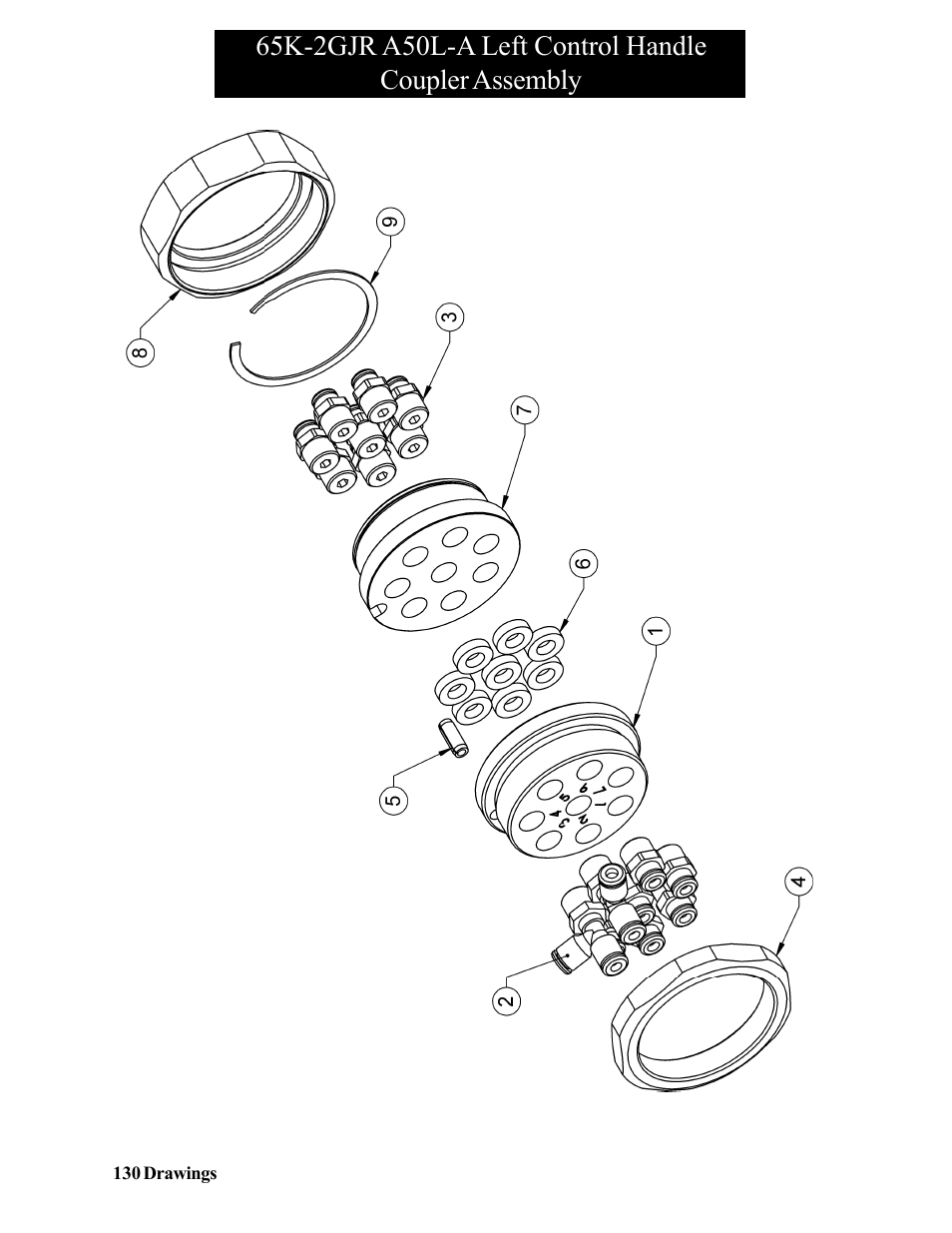 65k-2gjr middle heel die holder assembly | Hawk Industries Hawkjaw Jr. Manual 65K-2GJR Serial Numbers 10 to 20 User Manual | Page 130 / 151