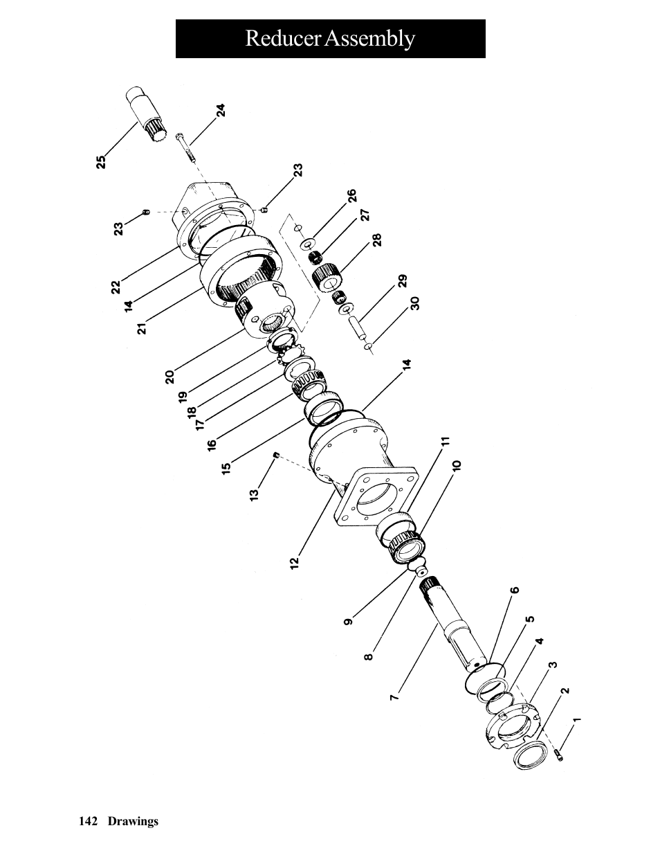 Spinner directional valve assembly, Reducer assembly | Hawk Industries Hawkjaw Jr. Manual 65K-2GJR Serial Numbers 10 to 20 User Manual | Page 142 / 151