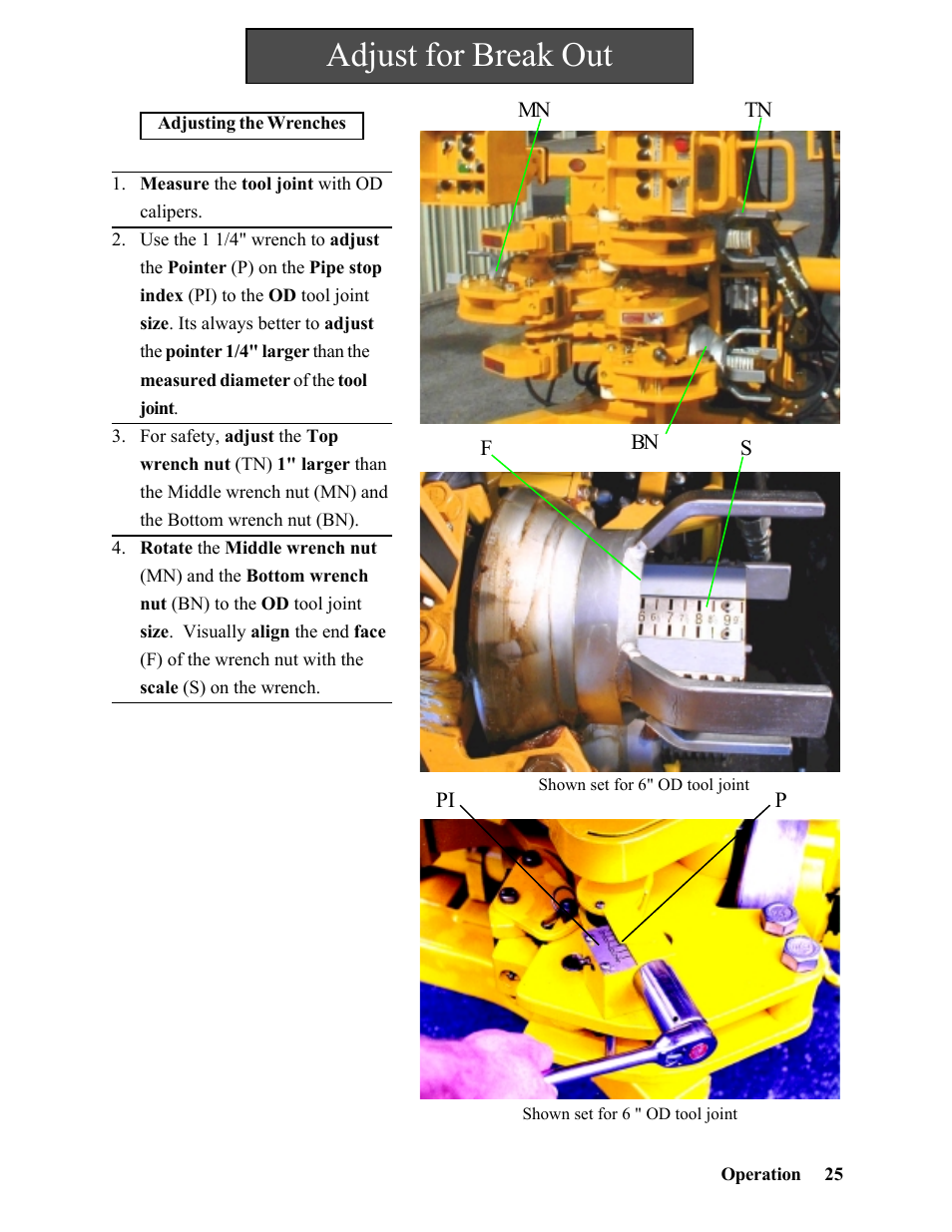Adjust for break out | Hawk Industries Hawkjaw Sr. Manual 100K-2GSR Serial Numbers 101 to 120 User Manual | Page 25 / 165