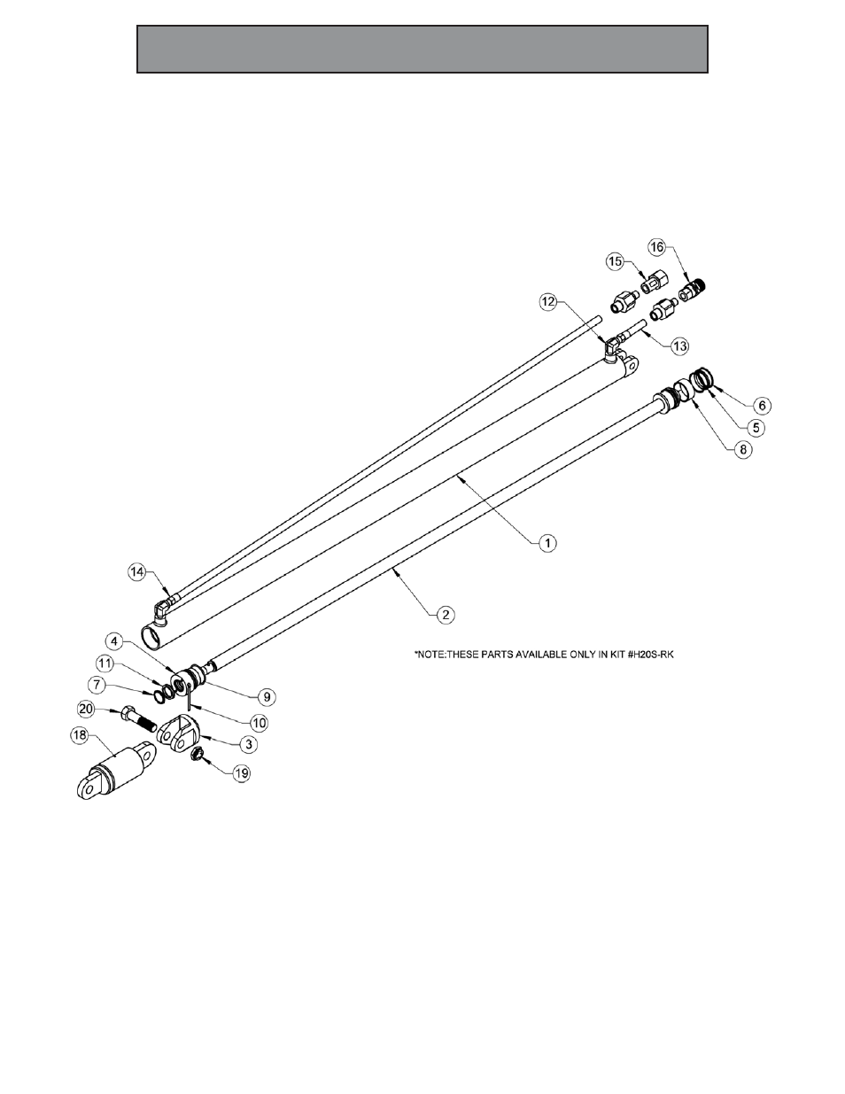 100k-2gsr raise/lower cylinder assembly | Hawk Industries Hawkjaw Sr. Manual 100K-2GSR Serial Numbers 121 to 140 User Manual | Page 107 / 192