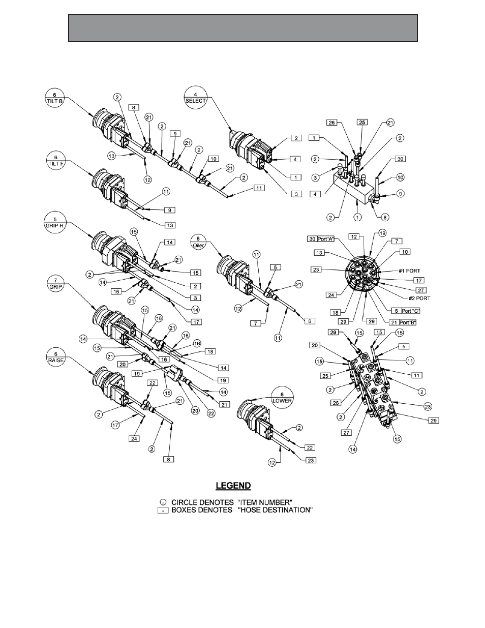 100k-2gsr left control handle air connections | Hawk Industries Hawkjaw Sr. Manual 100K-2GSR Serial Numbers 121 to 140 User Manual | Page 113 / 192