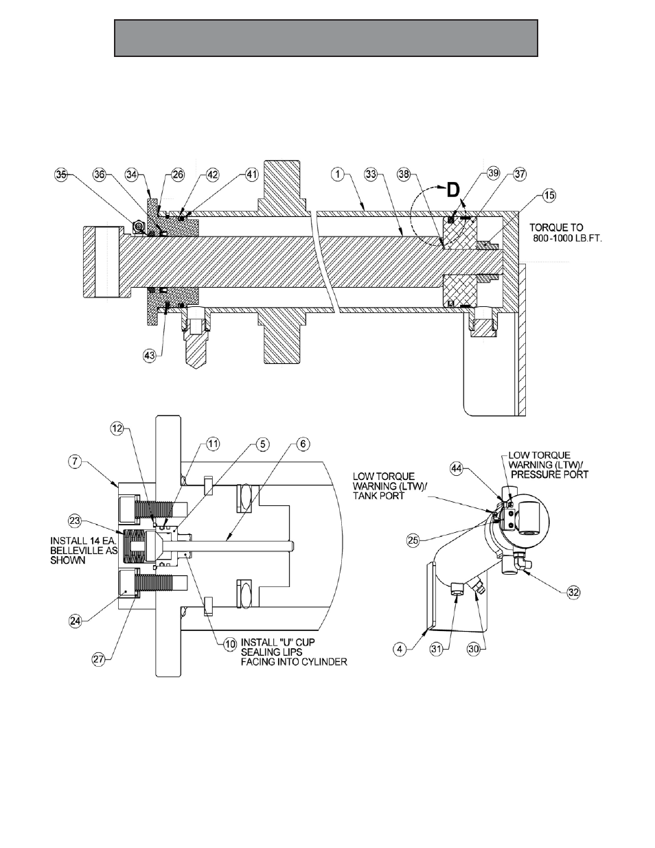 100k-2gsr torque cylinder assembly | Hawk Industries Hawkjaw Sr. Manual 100K-2GSR Serial Numbers 121 to 140 User Manual | Page 117 / 192