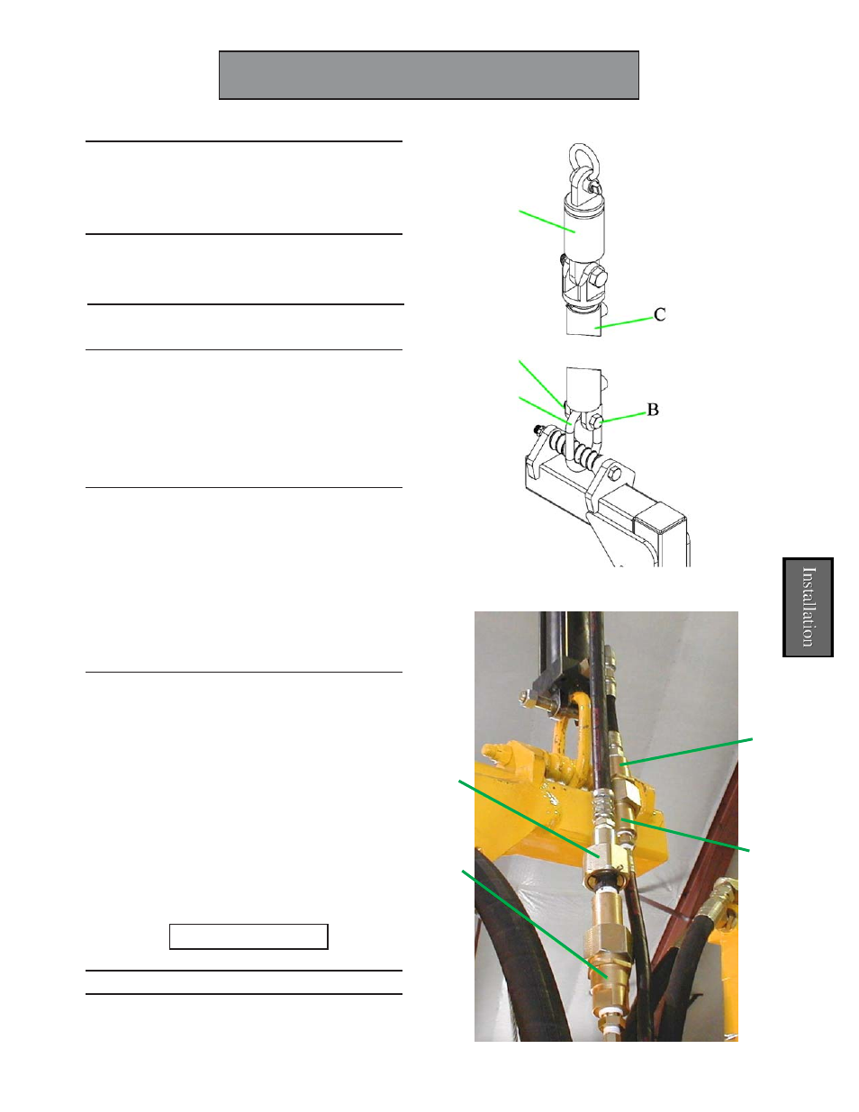 Raise/lower cylinder hook-up | Hawk Industries Hawkjaw Sr. Manual 100K-2GSR Serial Numbers 121 to 140 User Manual | Page 14 / 192