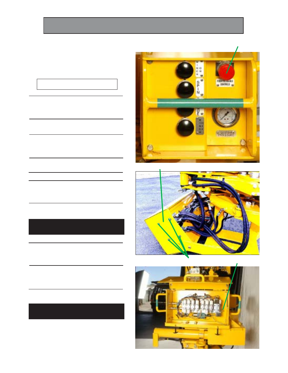 Main hydraulic block fitting and hose access | Hawk Industries Hawkjaw Sr. Manual 100K-2GSR Serial Numbers 121 to 140 User Manual | Page 67 / 192
