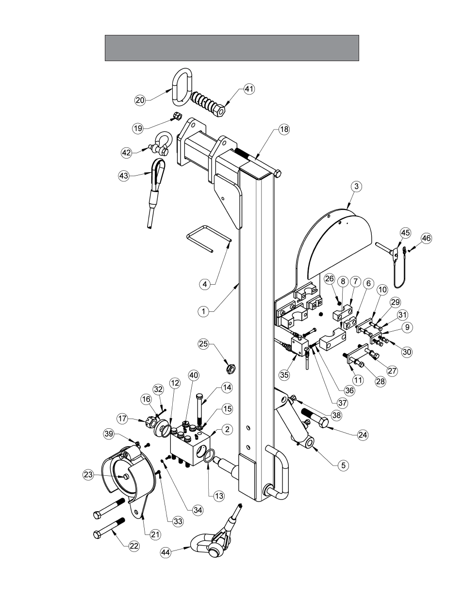 100k-2gsr hanger assembly | Hawk Industries Hawkjaw Sr. Manual 100K-2GSR Serial Numbers 121 to 140 User Manual | Page 87 / 192