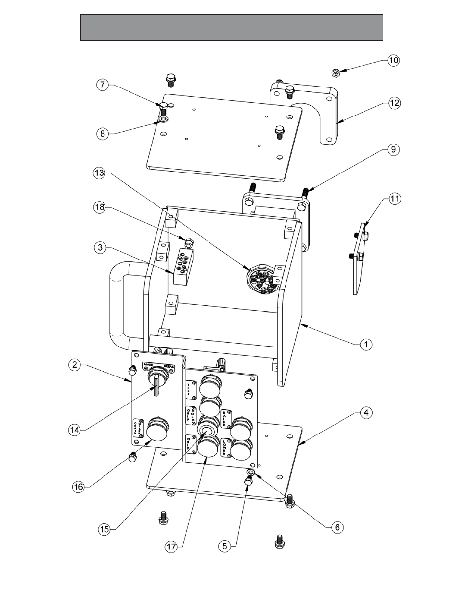 100k-2gsr left control handle assembly | Hawk Industries Hawkjaw Sr. Manual 100K-2GSR Serial Numbers 121 to 140 User Manual | Page 89 / 192