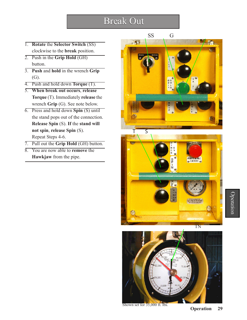 Break out | Hawk Industries Hawkjaw Sr. 100K-2GSR M100K Serial Numbers 141 to 200 User Manual | Page 31 / 215
