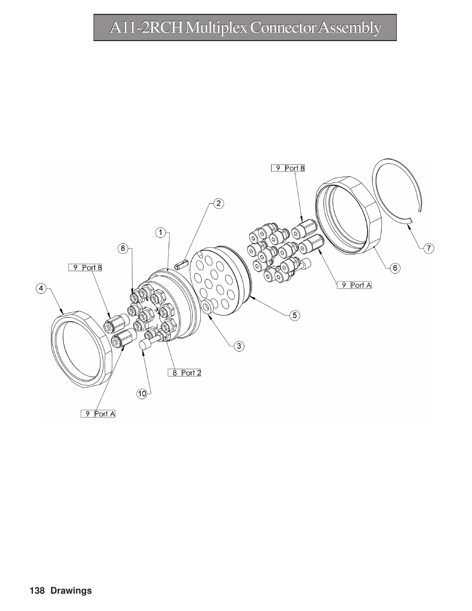 A11-2rch multiplex connector assembly | Hawk Industries Hawkjaw Sr. Manual M100K-2GSR Serial Numbers 201 to 370 User Manual | Page 140 / 215