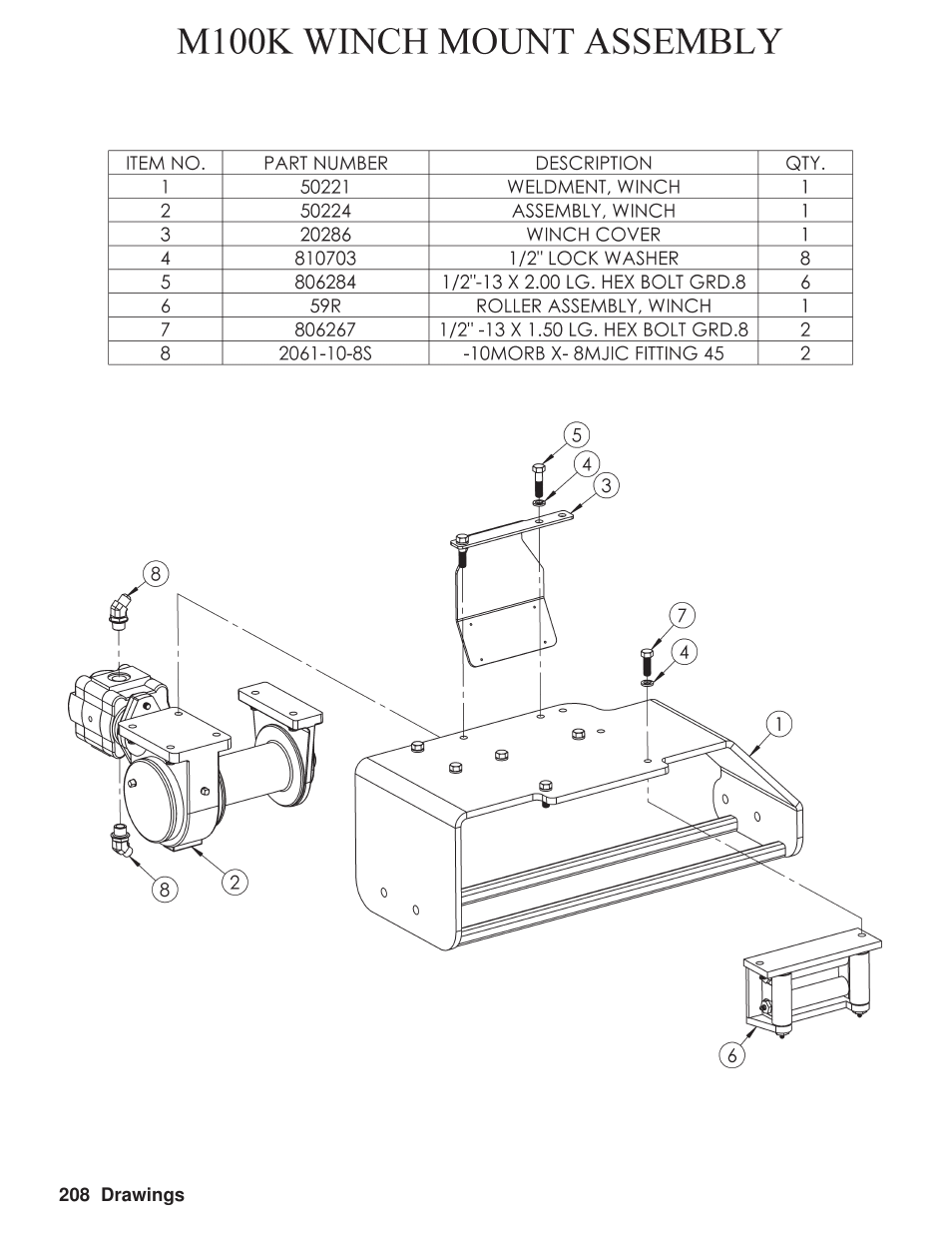 Hawk Industries Hawkjaw Sr. Manual M100K-2GSR Serial Numbers 201 to 370 User Manual | Page 212 / 215