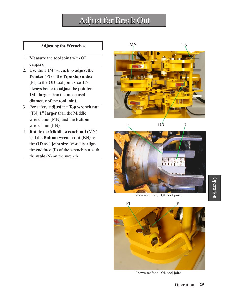 Adjust for break out | Hawk Industries Hawkjaw Sr. Manual M100K-2GSR Serial Numbers 201 to 370 User Manual | Page 27 / 215