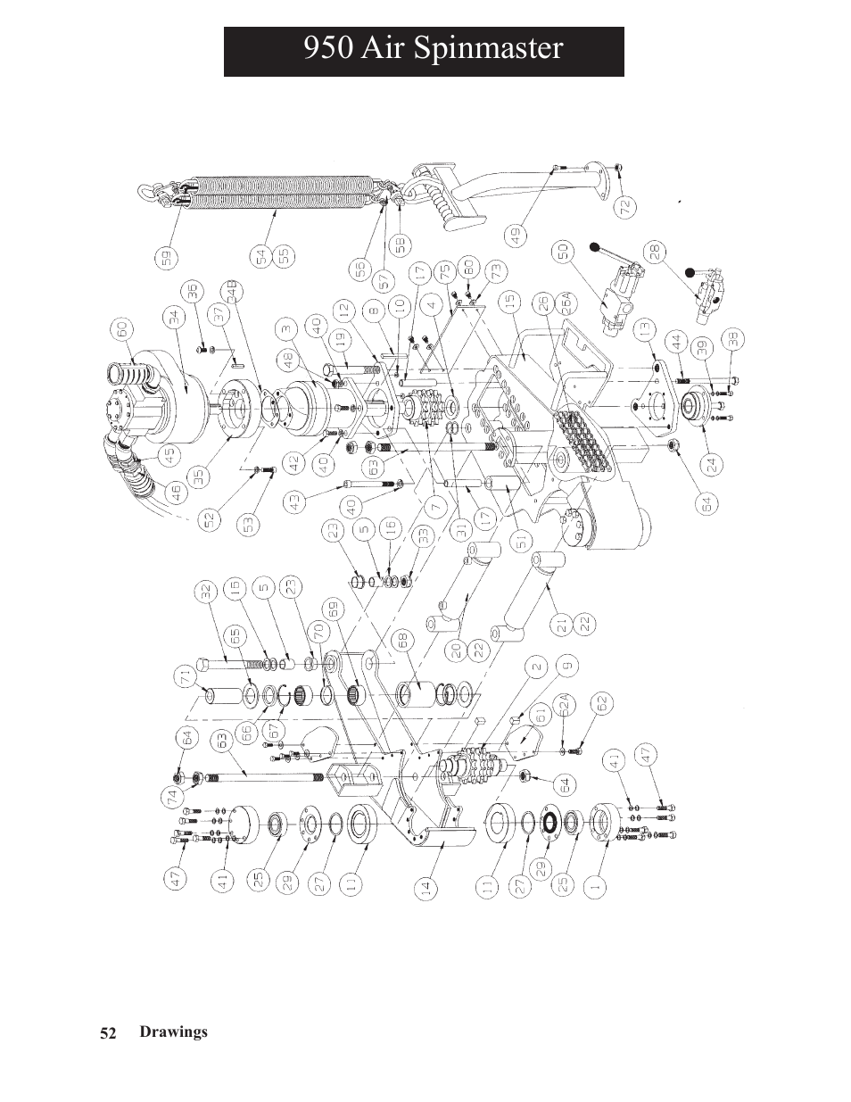 950 air spinmaster | Hawk Industries Spinner Manual 550 HYDRAULIC Serial Numbers 206 to 591 User Manual | Page 52 / 101