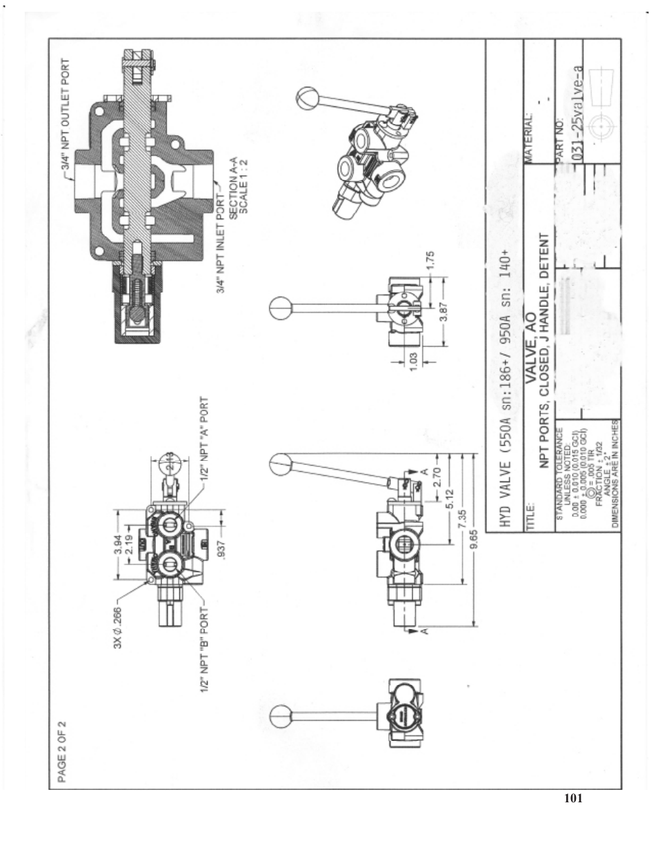 Hawk Industries Spinner Manual 550 PNEUMATIC Serial Numbers 106 to 210 User Manual | Page 101 / 101