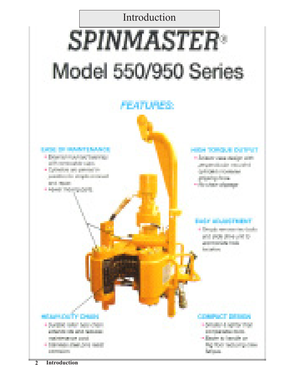 Introduction | Hawk Industries Spinner Manual 550 PNEUMATIC Serial Numbers 106 to 210 User Manual | Page 2 / 101