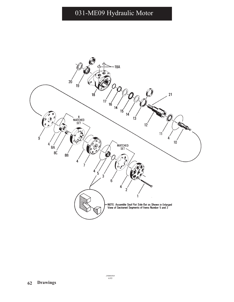 Me09 hydraulic motor | Hawk Industries Spinner Manual 550 PNEUMATIC Serial Numbers 106 to 210 User Manual | Page 62 / 101