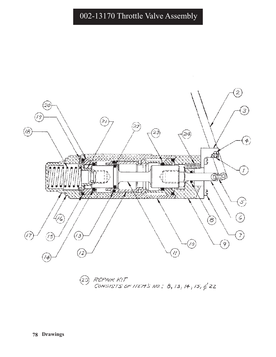 Hawk Industries Spinner Manual 550 PNEUMATIC Serial Numbers 106 to 210 User Manual | Page 78 / 101