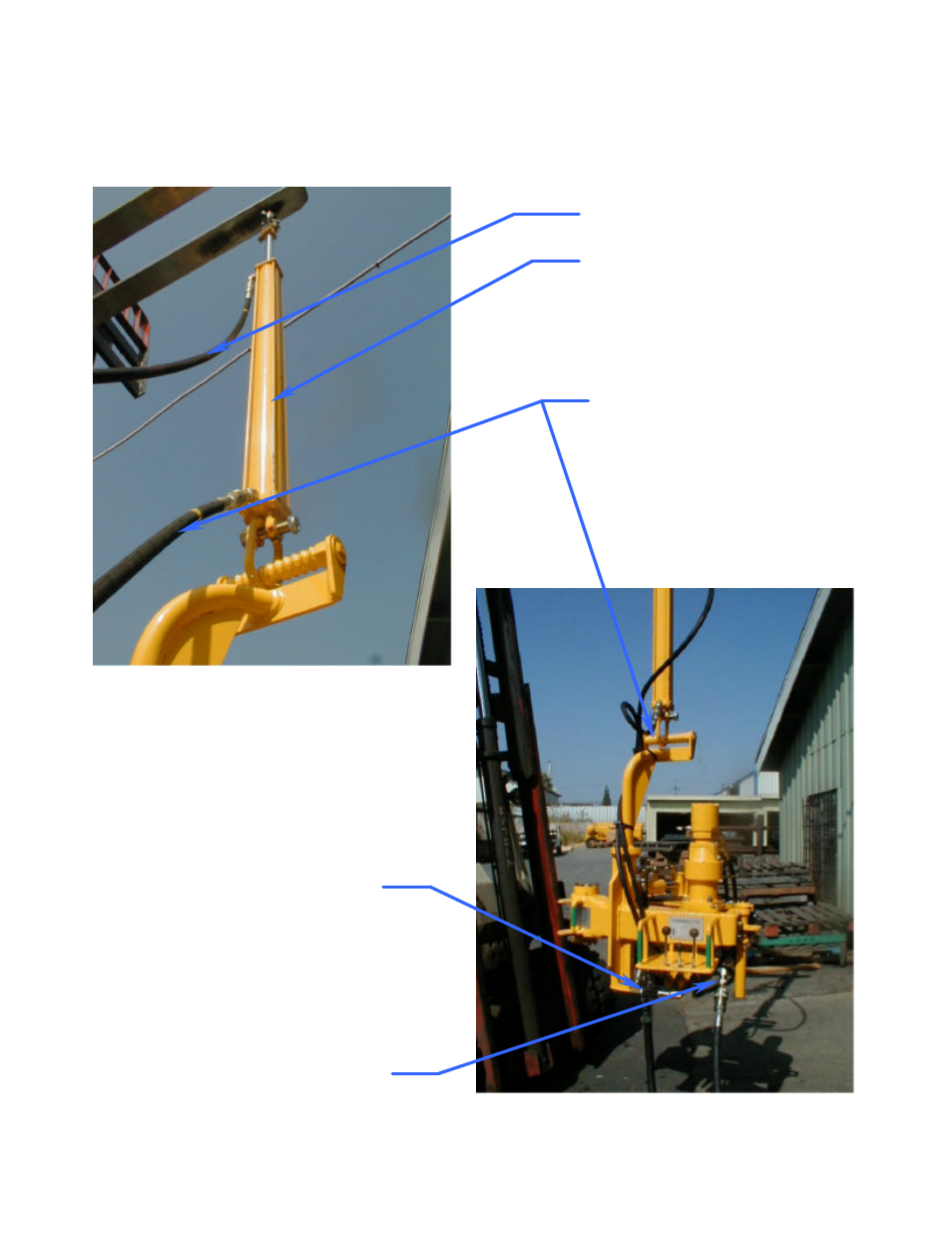 Lift cylinder components and connection points | Hawk Industries Spinmaster Lift Cylinder Kit Option User Manual | Page 2 / 3