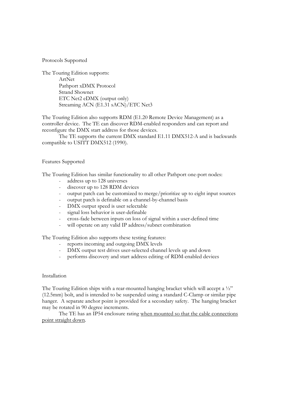 Pathway Touring Edition #6182 User Manual | Page 2 / 6