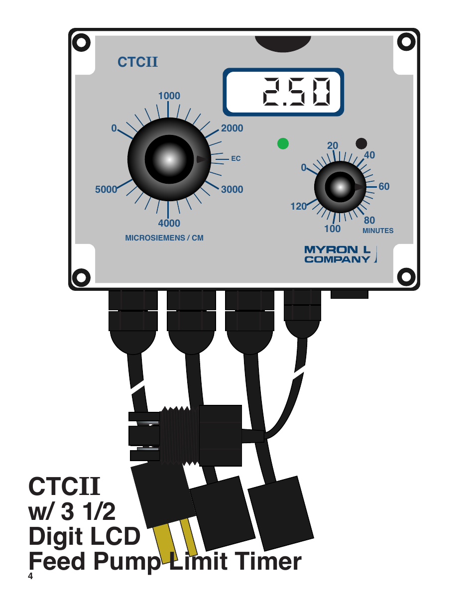 Ctcii w/ 3 1/2 digit lcd feed pump limit timer | Myron L CTCIITD User Manual | Page 8 / 36