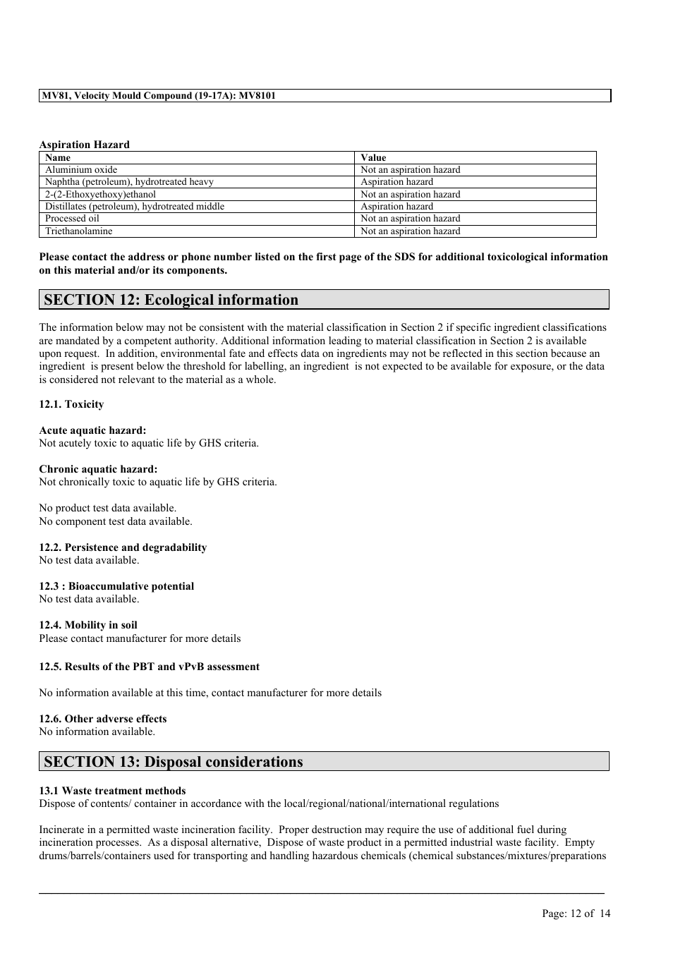 MEGUIAR'S MV81 User Manual | Page 12 / 14