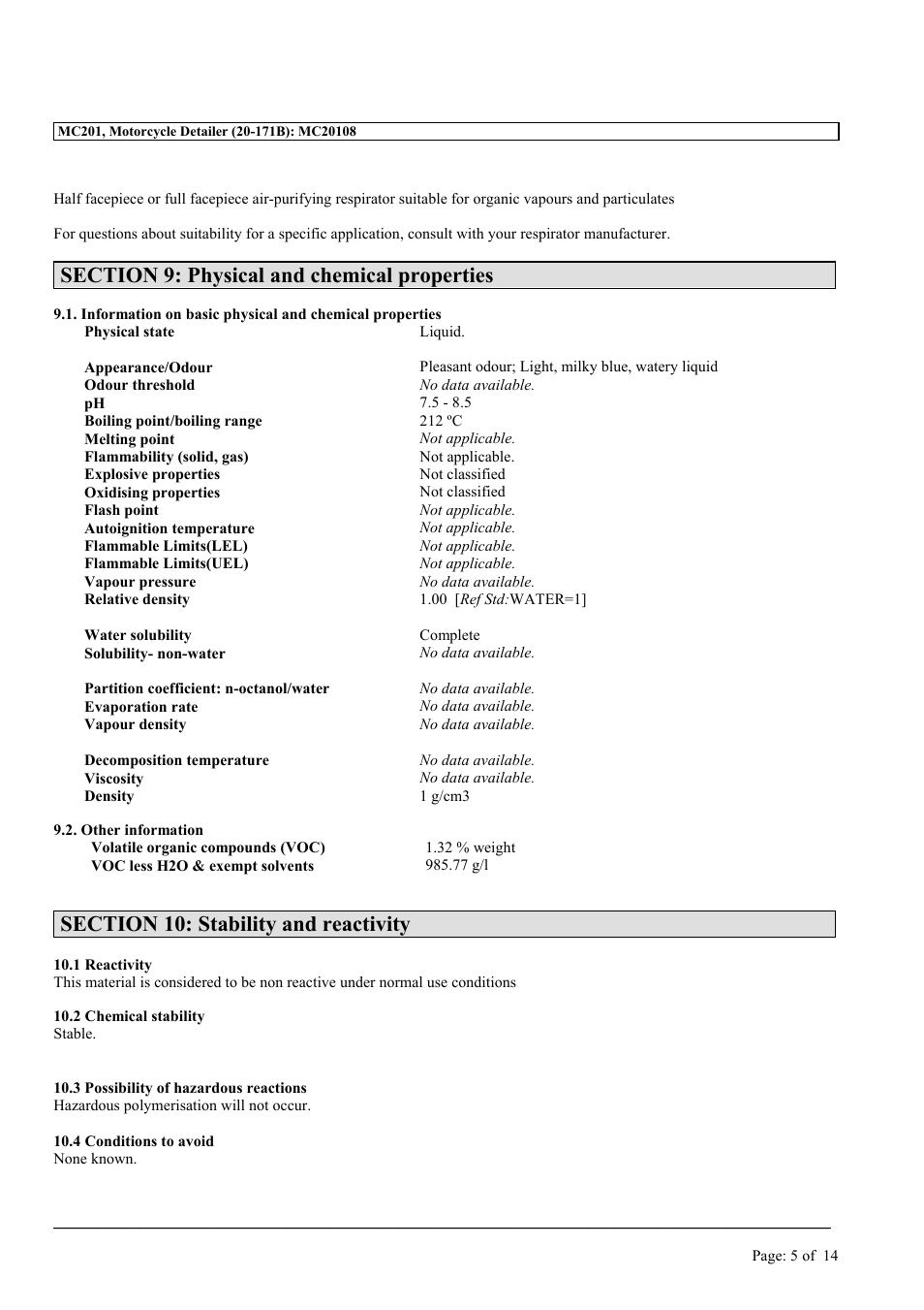 MEGUIAR'S MC201 User Manual | Page 5 / 14