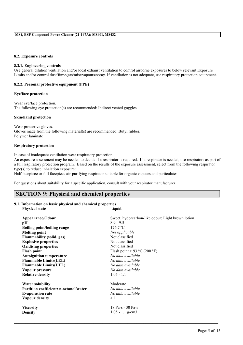 MEGUIAR'S M84 User Manual | Page 5 / 15