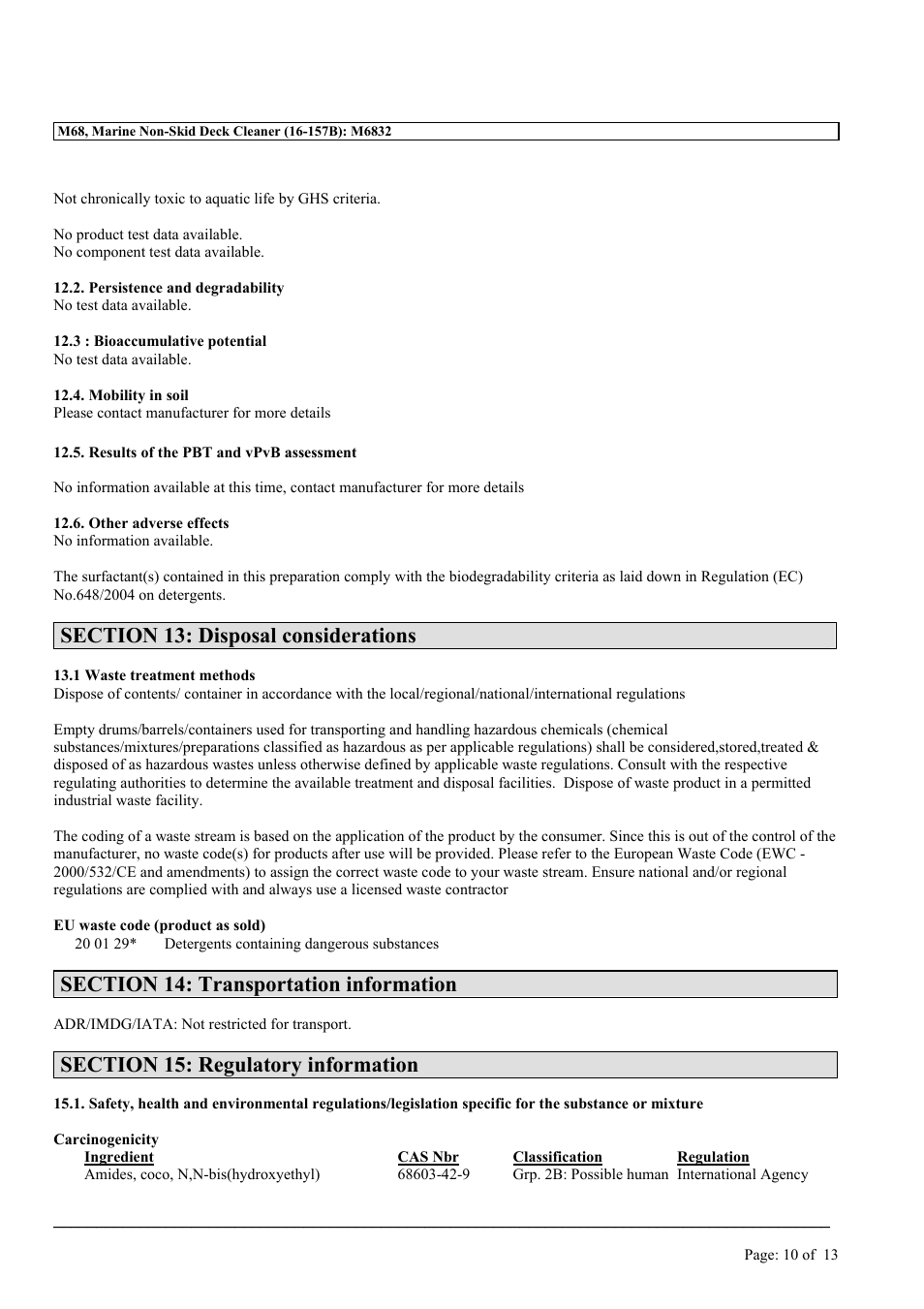 MEGUIAR'S M68 User Manual | Page 10 / 13