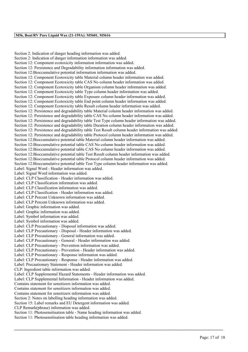 MEGUIAR'S M56 User Manual | Page 17 / 18