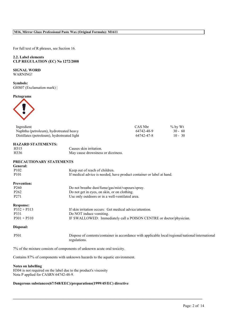 MEGUIAR'S M16 User Manual | Page 2 / 14