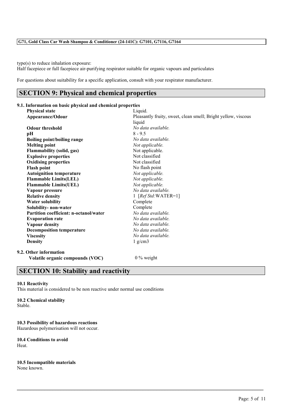 MEGUIAR'S G3300 User Manual | Page 65 / 71