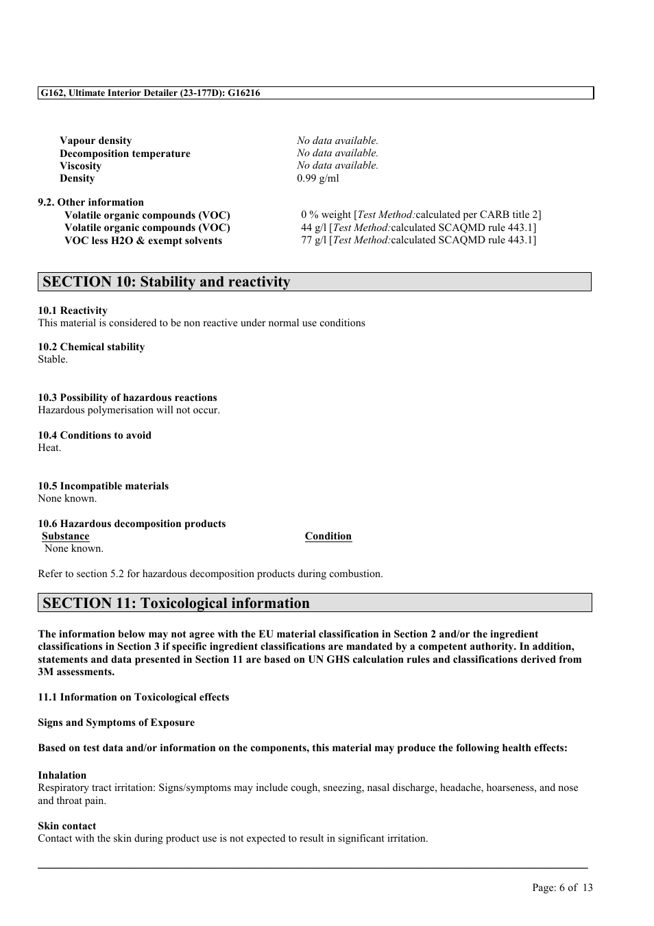 MEGUIAR'S G162 User Manual | Page 6 / 13