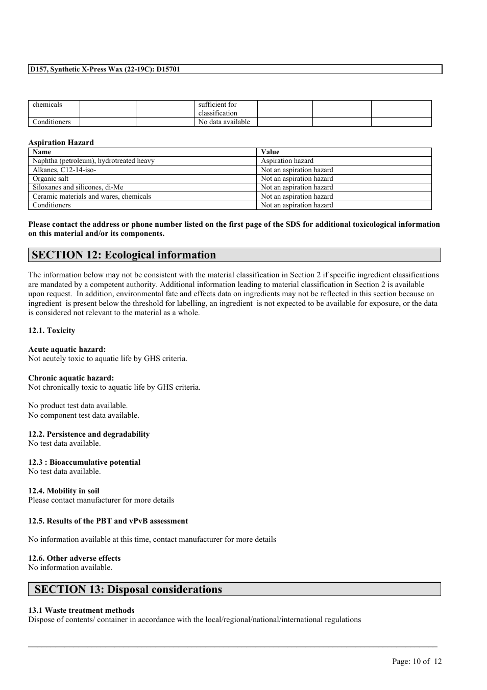 MEGUIAR'S D157 User Manual | Page 10 / 12