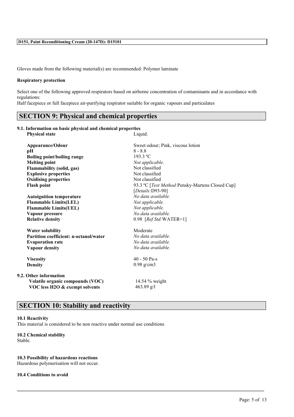 MEGUIAR'S D151 User Manual | Page 5 / 13
