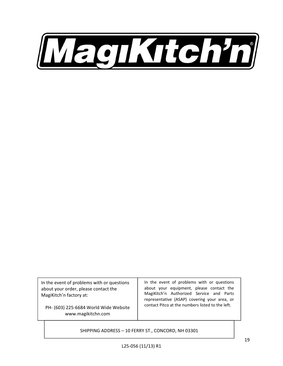 Magikitch'n FC72 User Manual | Page 19 / 19