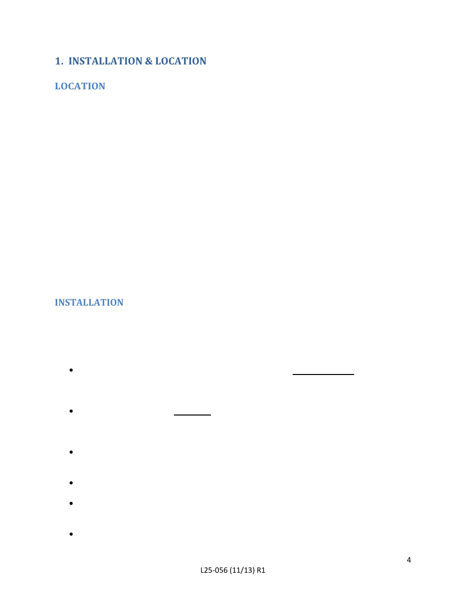 Installation & location | Magikitch'n FC72 User Manual | Page 4 / 19