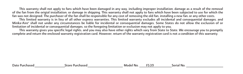 Minka Group F539-BN User Manual | Page 4 / 24